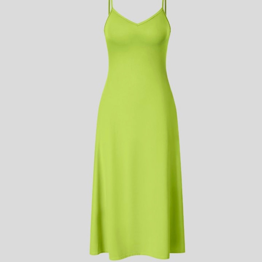 HALARA Sweetheart Neck Backless Flowy Midi Casual Slip Dress M